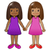 👩🏾‍🤝‍👩🏽 women holding hands: medium-dark skin tone, medium skin tone display on Samsung